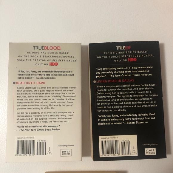 True Blood Charlaine Harris Sookie 3 Paperback Books Dead Dark, Dallas, Together - Picture 4 of 6